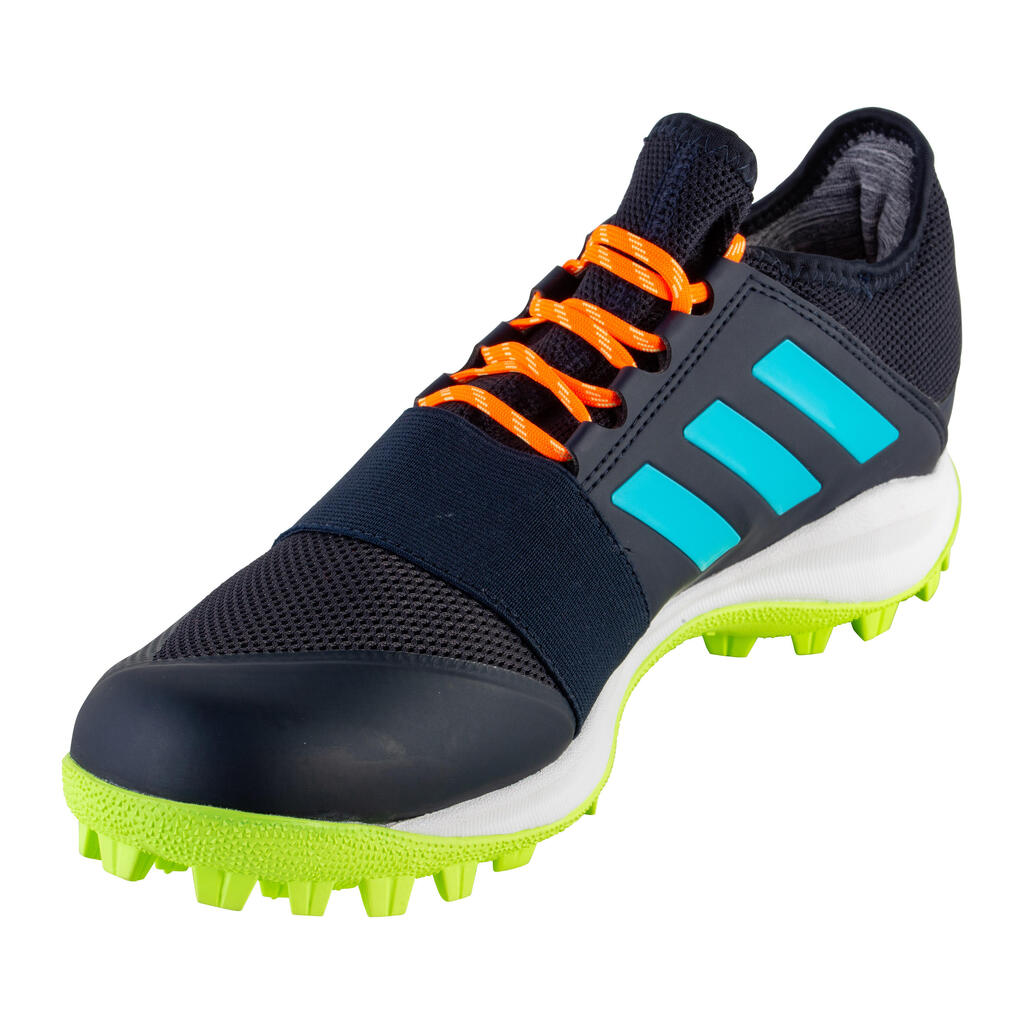 Pánska obuv na pozemný hokej pri strednej intenzite Divox 1.9S modro-oranžová
