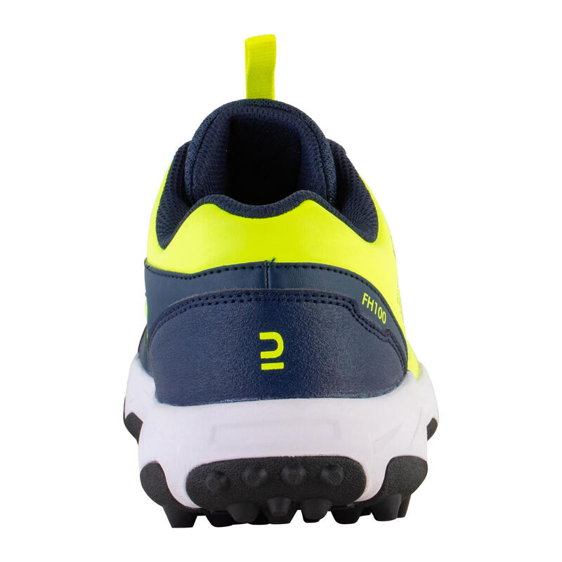 Chaussures de hockey sur gazon adulte intensité faible FH100 jaune bleu