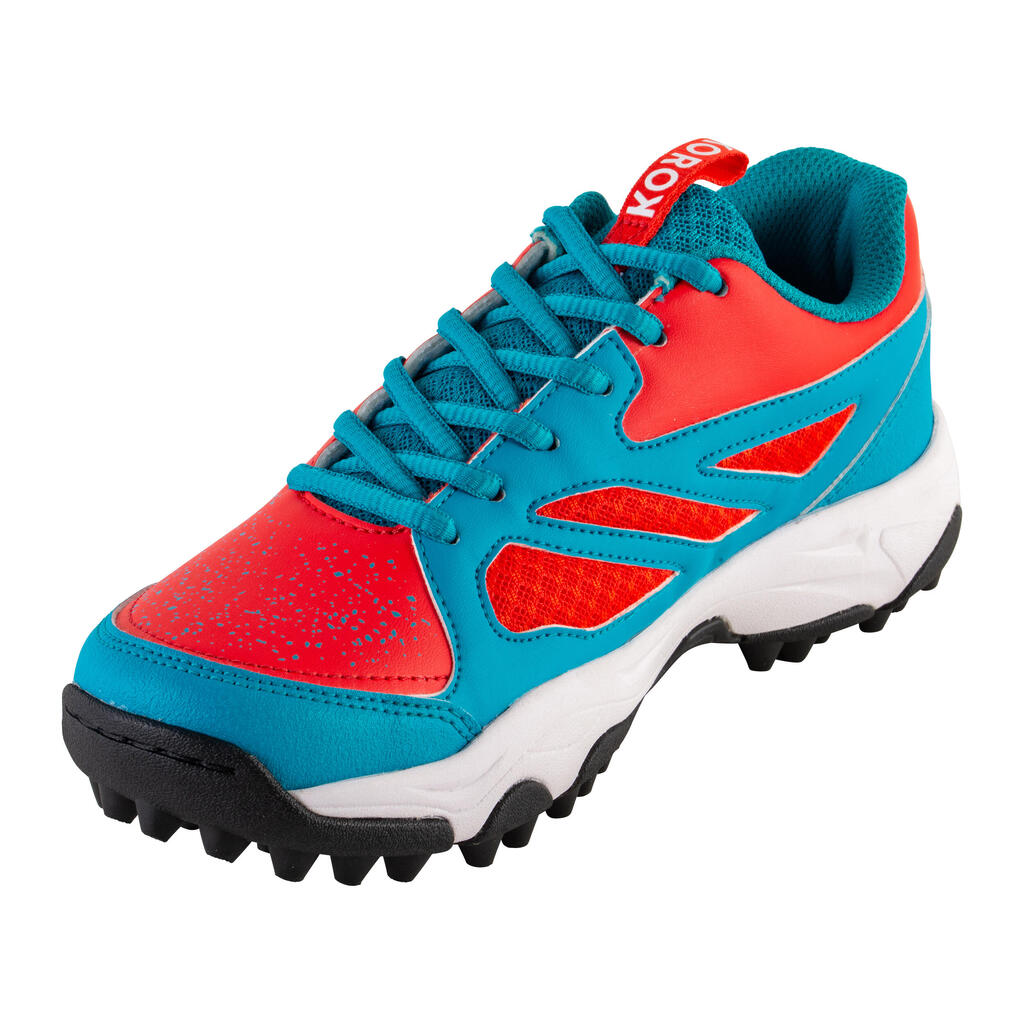 Kids' Low to Mid Intensity Field Hockey Shoes FH100 - Red/Blue