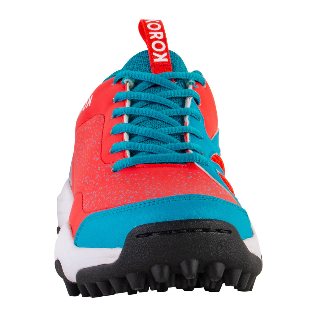 Kids' Low to Mid Intensity Field Hockey Shoes FH100 - Red/Blue