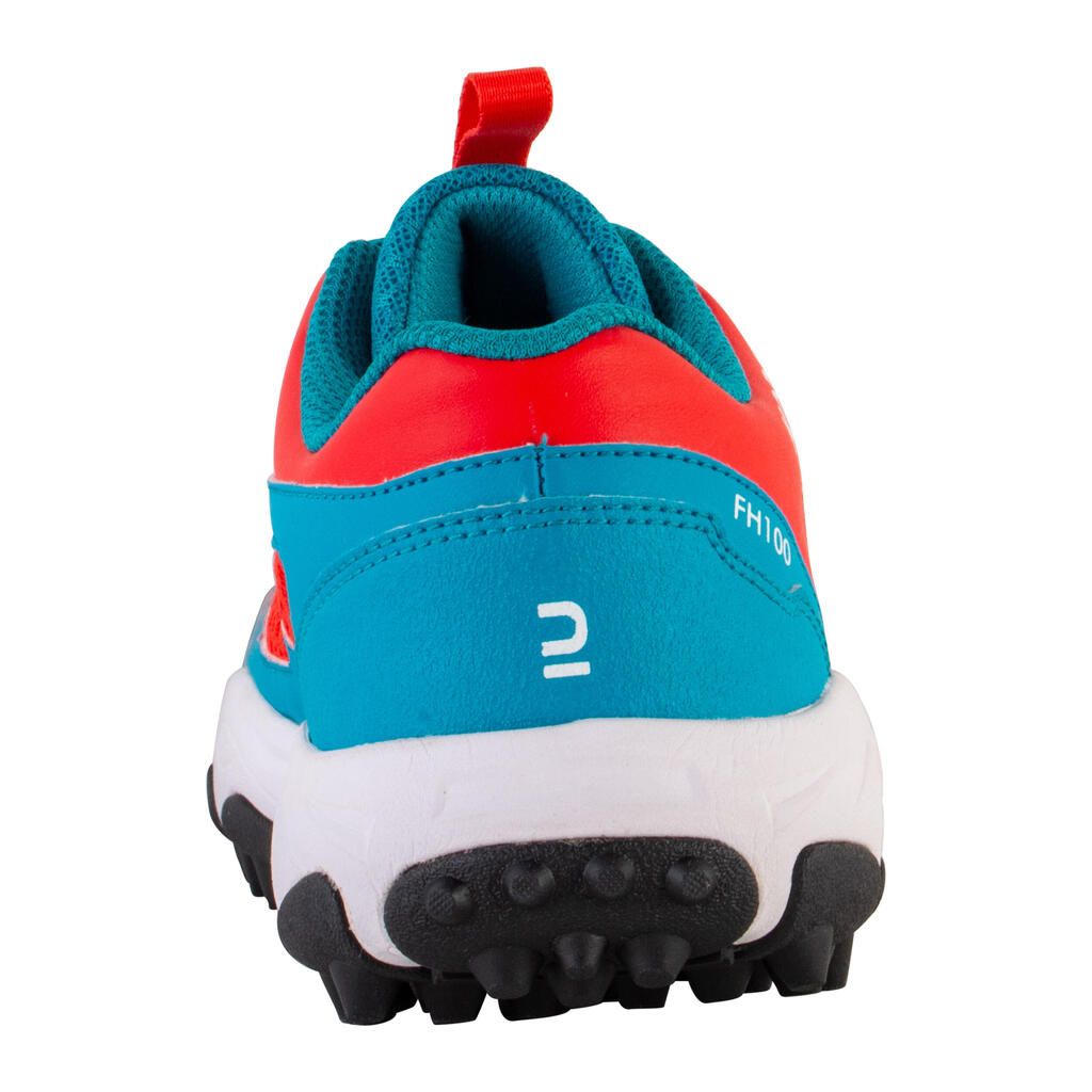 Kids' Low to Mid Intensity Field Hockey Shoes FH100 - Red/Blue