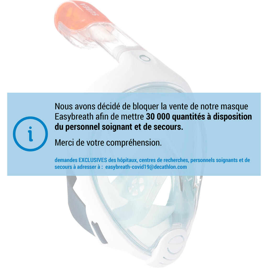 Masque de snorkeling en surface Easybreath bleu navy