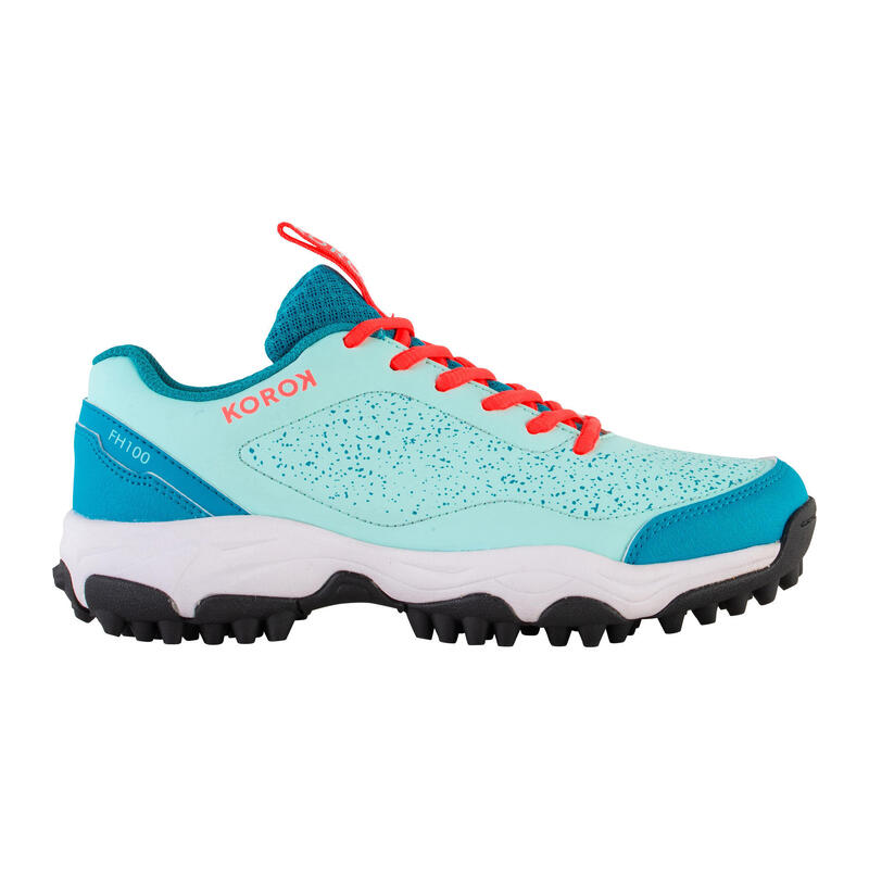 Kids' Low to Mid Intensity Field Hockey Shoes FH100 - Turquoise/Blue