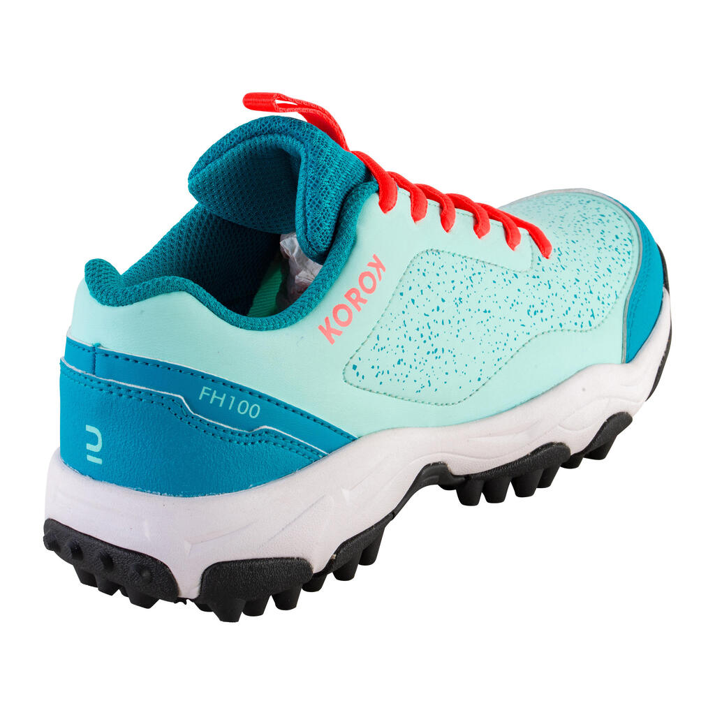 Kids' Low to Mid Intensity Field Hockey Shoes FH100 - Turquoise/Blue