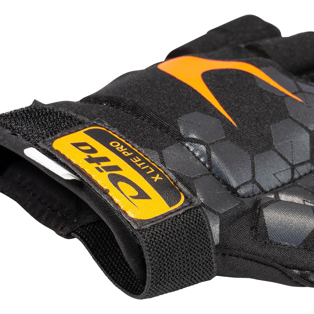 Kids'/Adult Moderate-Intensity 2 Knuckle Hockey Gloves Xlite Pro - Black/Orange