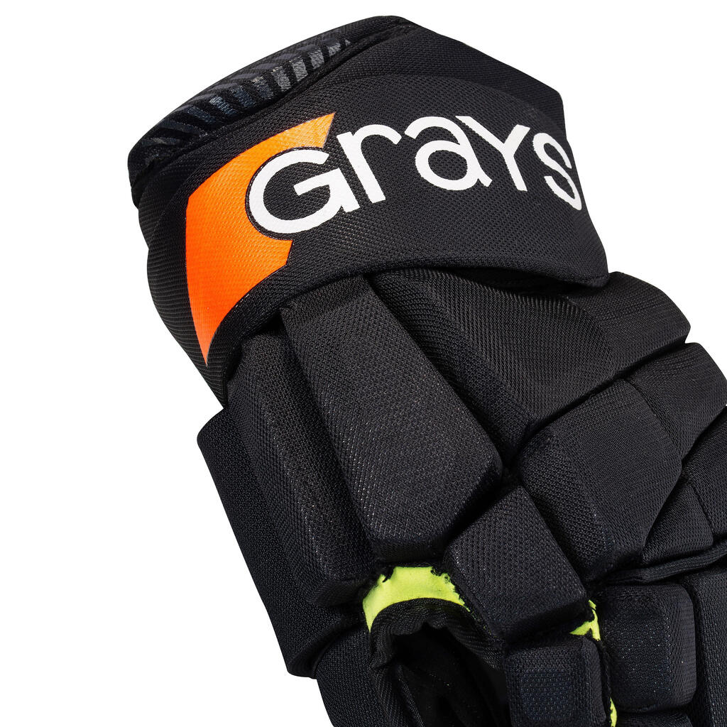 Handschuh Feldhockey PC Grays Linestopper Linkshand Erwachsene schwarz