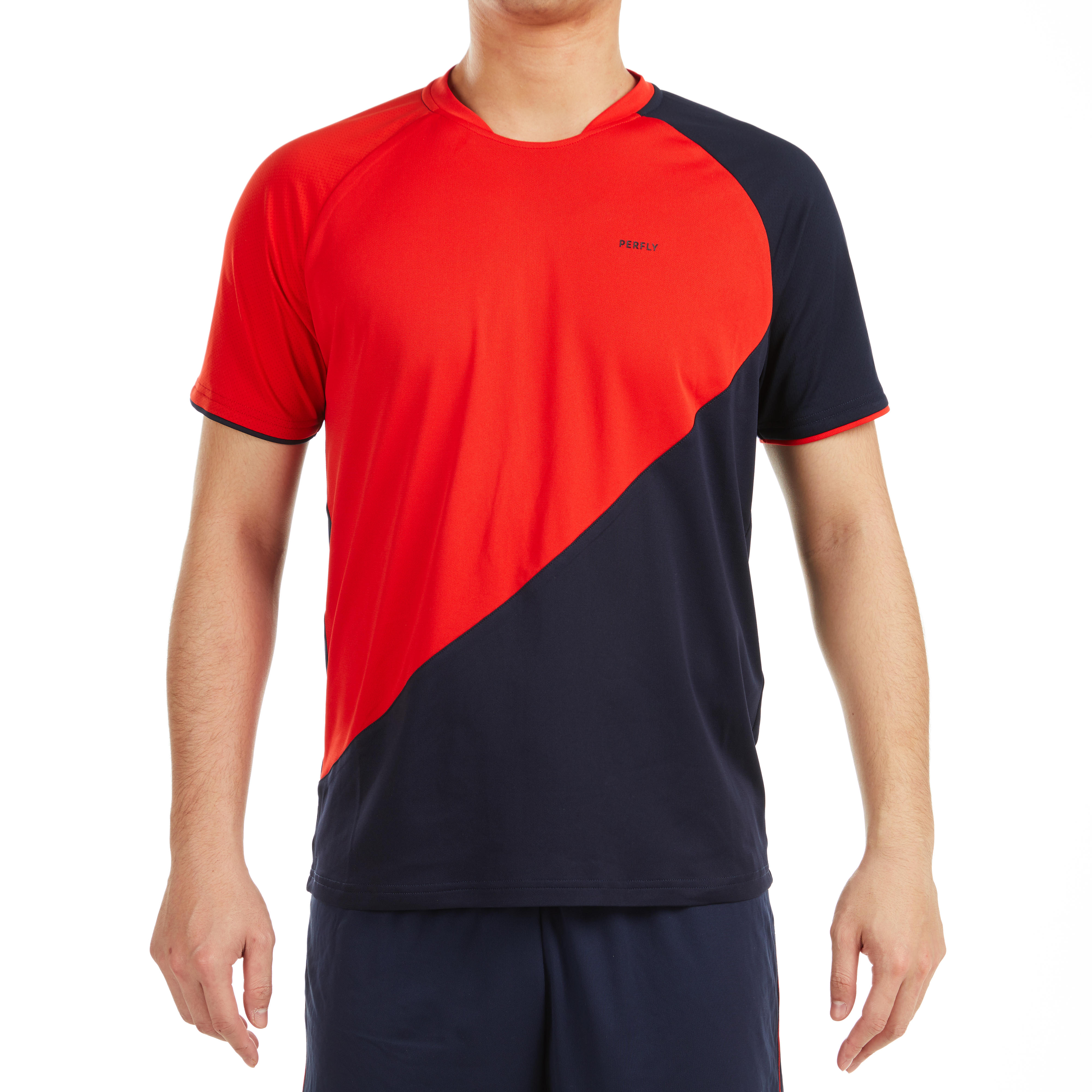 

T-shirt 530 M Navy Red -  By PERFLY | Decathlon, Blue/red