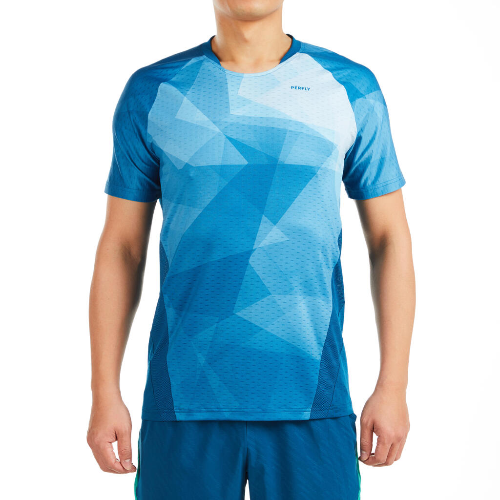 T-Shirt 560 Herren Badminton grün/marineblau