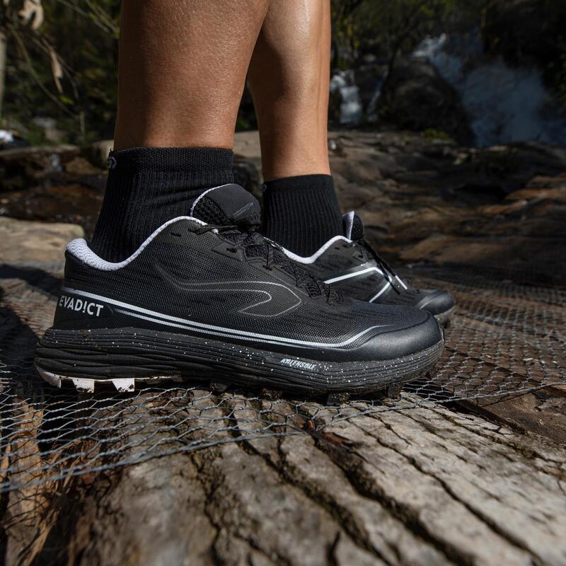 Chaussures de trail running pour homme Race ULTRA noires et blanches