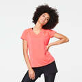 Tricou Alergare Jogging Run Dry Corai Damă