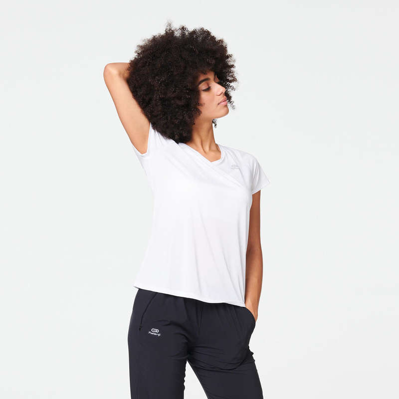 OCCAS WOMAN JOG WARM/MILD WHTR CLOTHES Clothing - RUN DRY T-SHIRT KALENJI - Tops