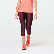 Run Dry+ Feel Women's Running Short Leggings - maroon