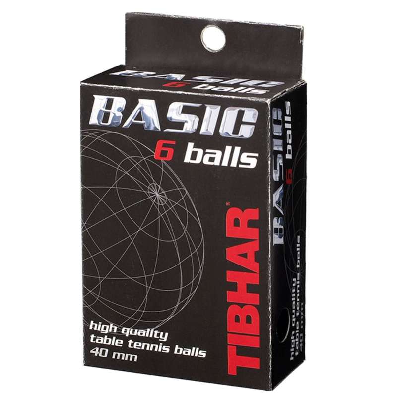 TIBHAR Table Tennis Balls Basic SixPack Decathlon