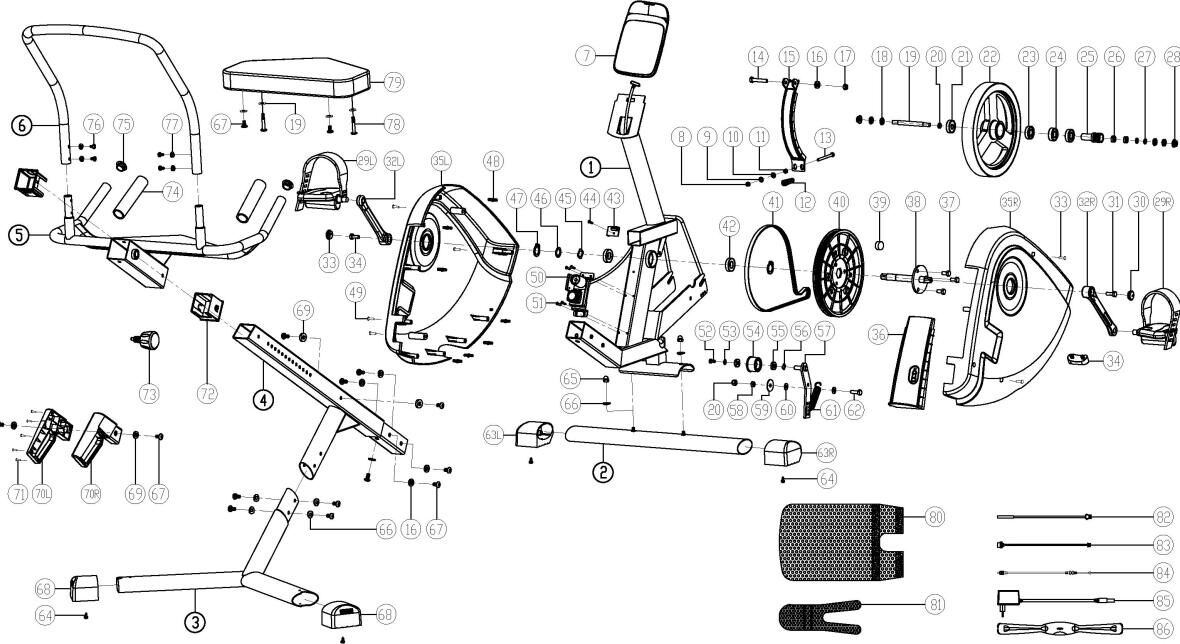 exploded view e seat