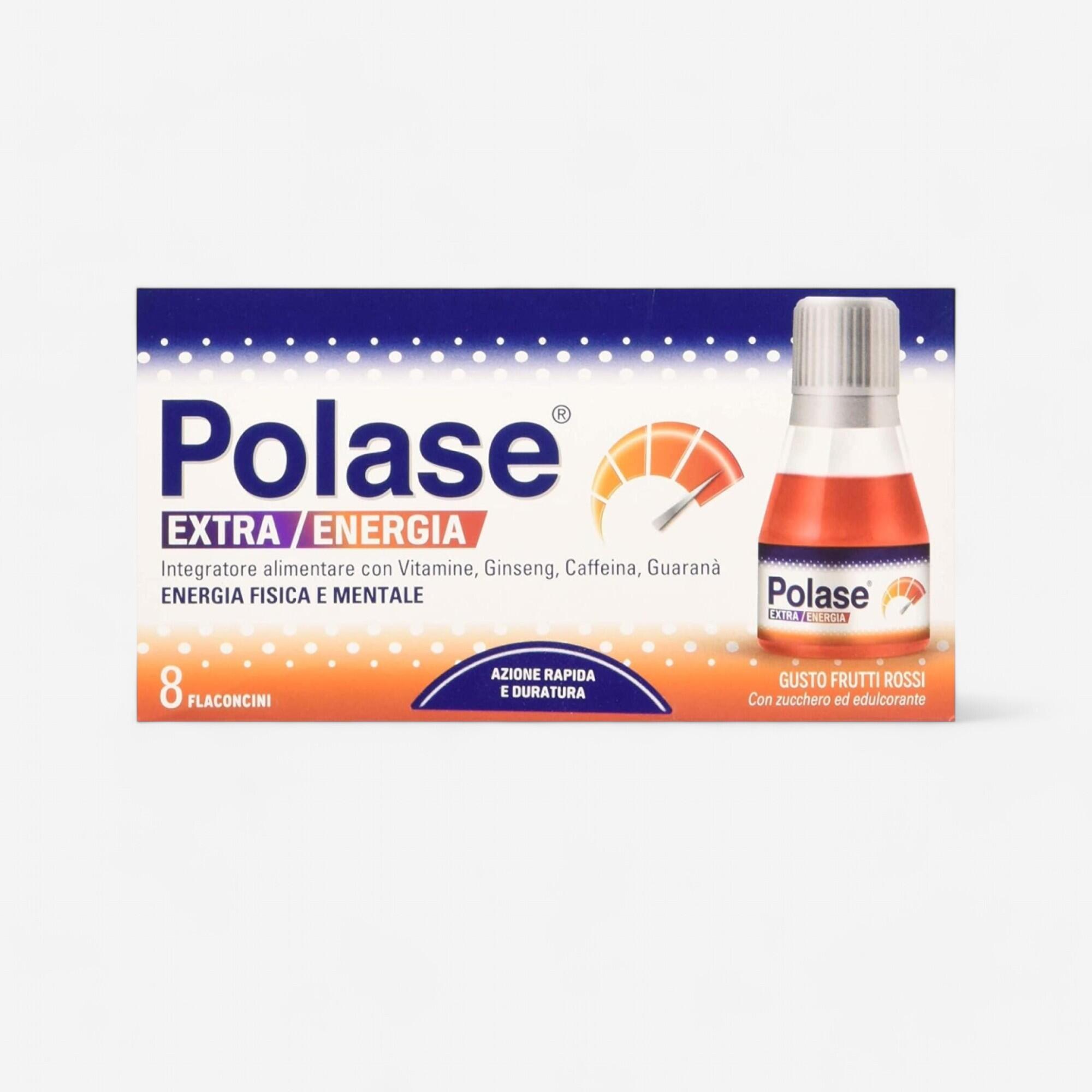 HALEON Integratore alimentare Polase extra energia  gusto frutti rossi 8 flaconi