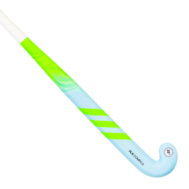 Stick de hockey ado fibre de verre mid bow FLX24 Compo 6 bleu clair vert