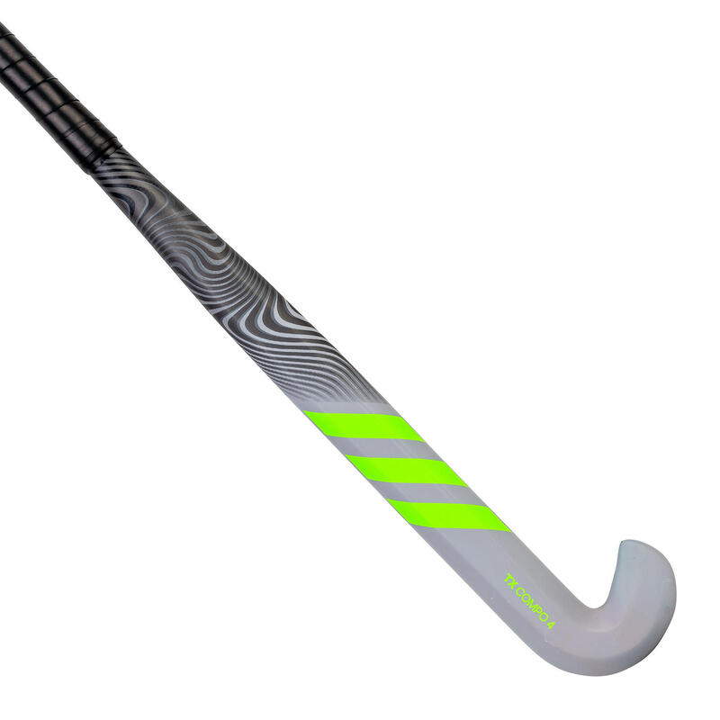 Adult Intermediate 20% Carbon Low Bow Field Hockey Stick TX24Compo4 - Grey/Green