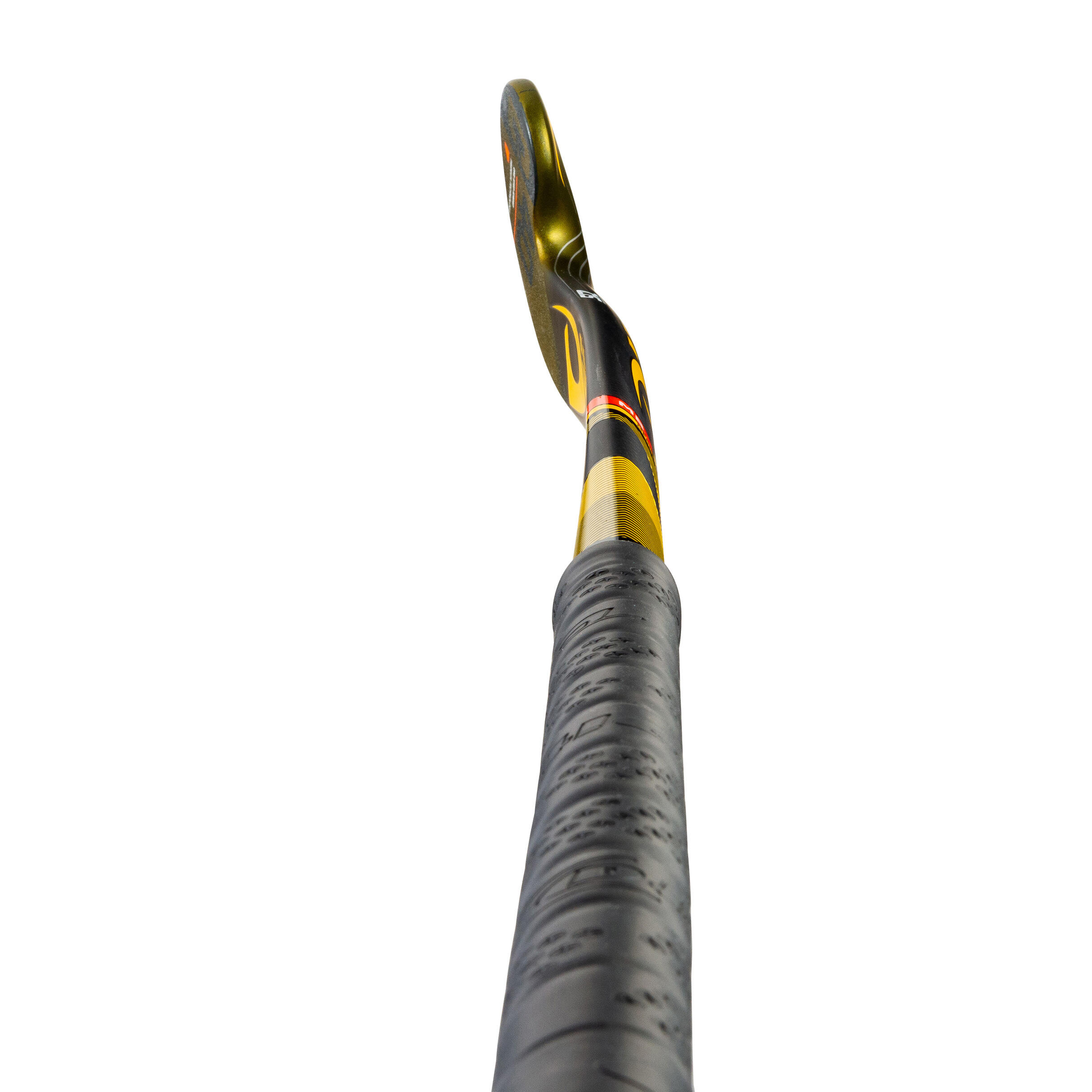 Kids' Advanced 40% Carbon Low Bow Field Hockey Stick Carbotec C40 - Gold/Black 10/12