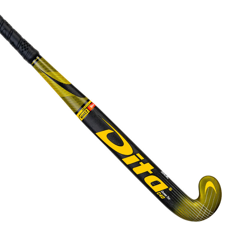 Stick de hockey ado expert 40% carbone low bow Carbotec Pro C40 doré noir