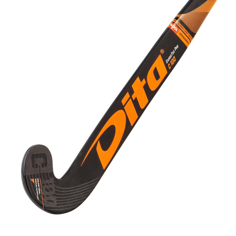 Stick de hockey sur gazon adulte expert Xlowbow 100% Carbone CarboTec Pro Noir
