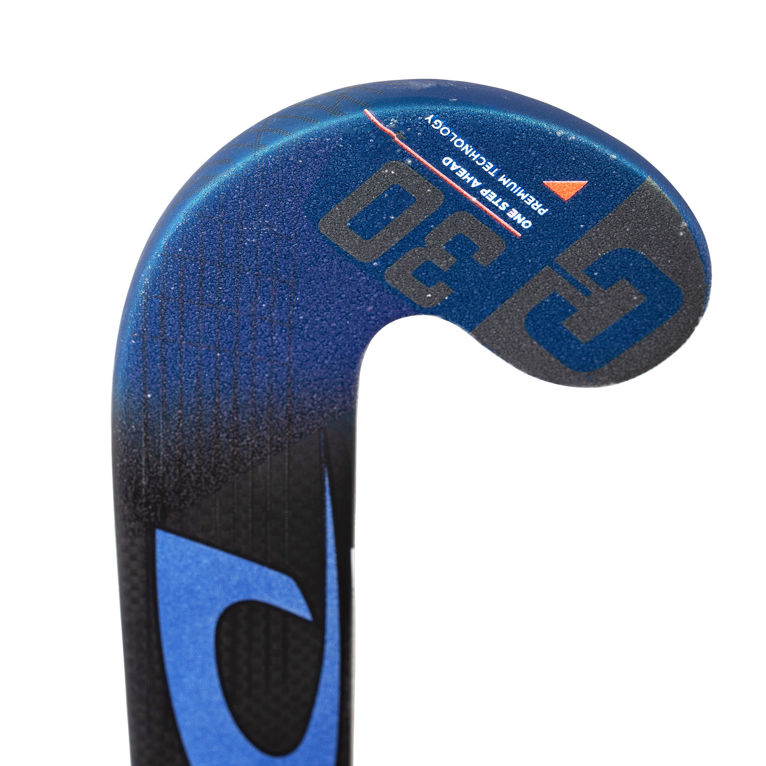 Kids' Field Hockey 30% Carbon Mid Bow Stick CompoTec C30 - Blue/Black 10/12