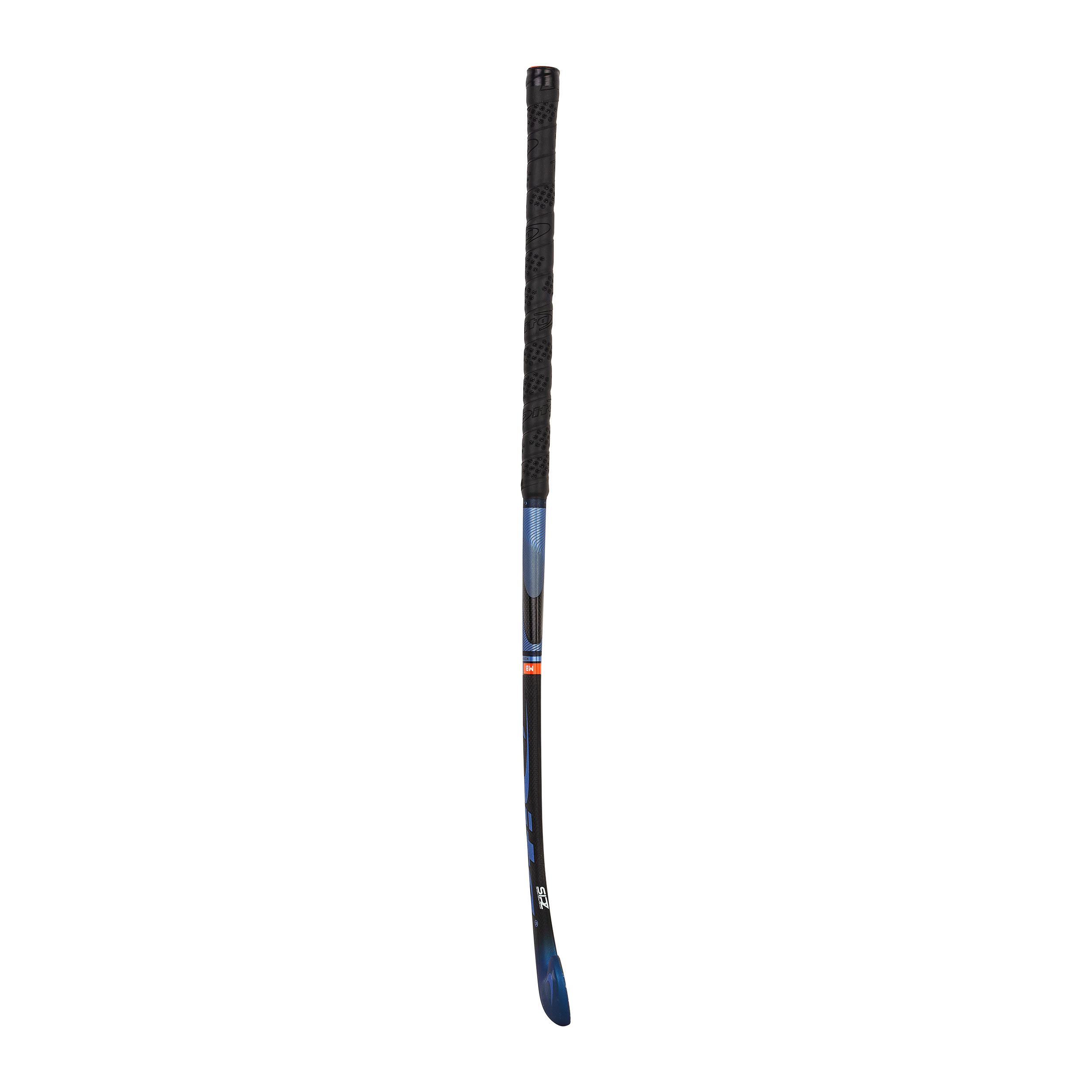 Kids' Field Hockey 30% Carbon Mid Bow Stick CompoTec C30 - Blue/Black 4/12