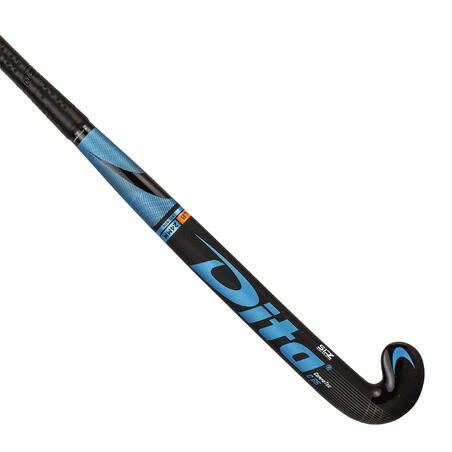 Landhockeyklubba avancerad low bow 65 % kolfiber CompotecC65 Vuxen blå/svart