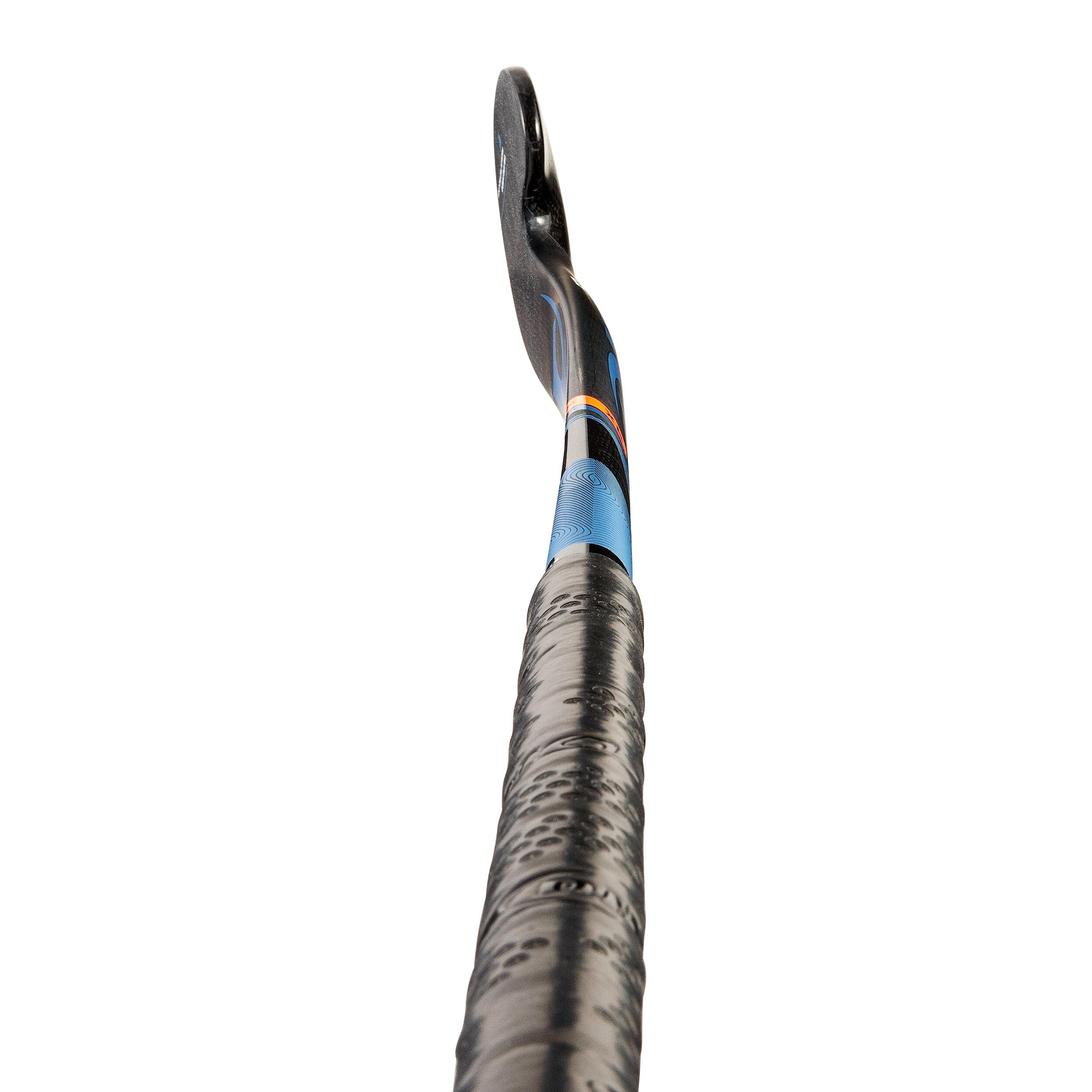 Adult Field Hockey Advanced 70% Carbon X-Low Bow Stick CompoTec C70 - Black/Blue 10/12
