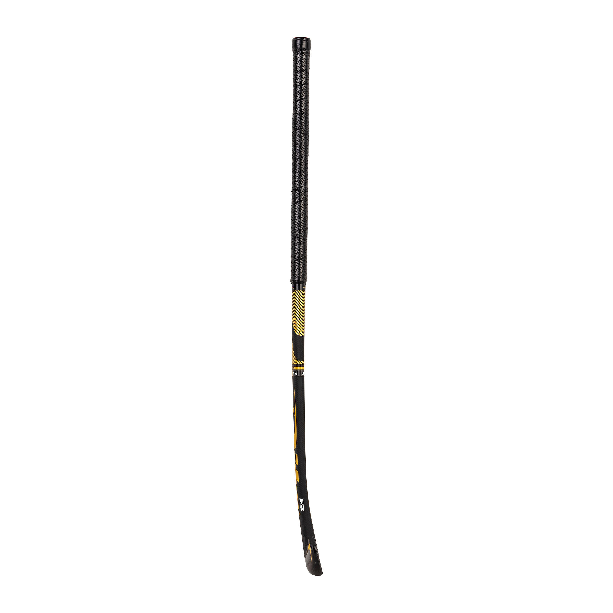 Adult Field Hockey Advanced 80% Carbon Mid Bow Stick CarboTec C80 - Black/Gold 3/12