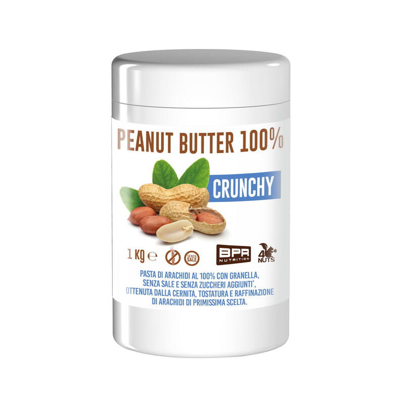 PEANUT BUTTER CRUNCHY BPR SENZA SALE E SENZA ZUCCHERI AGGIUNTI 1 KG