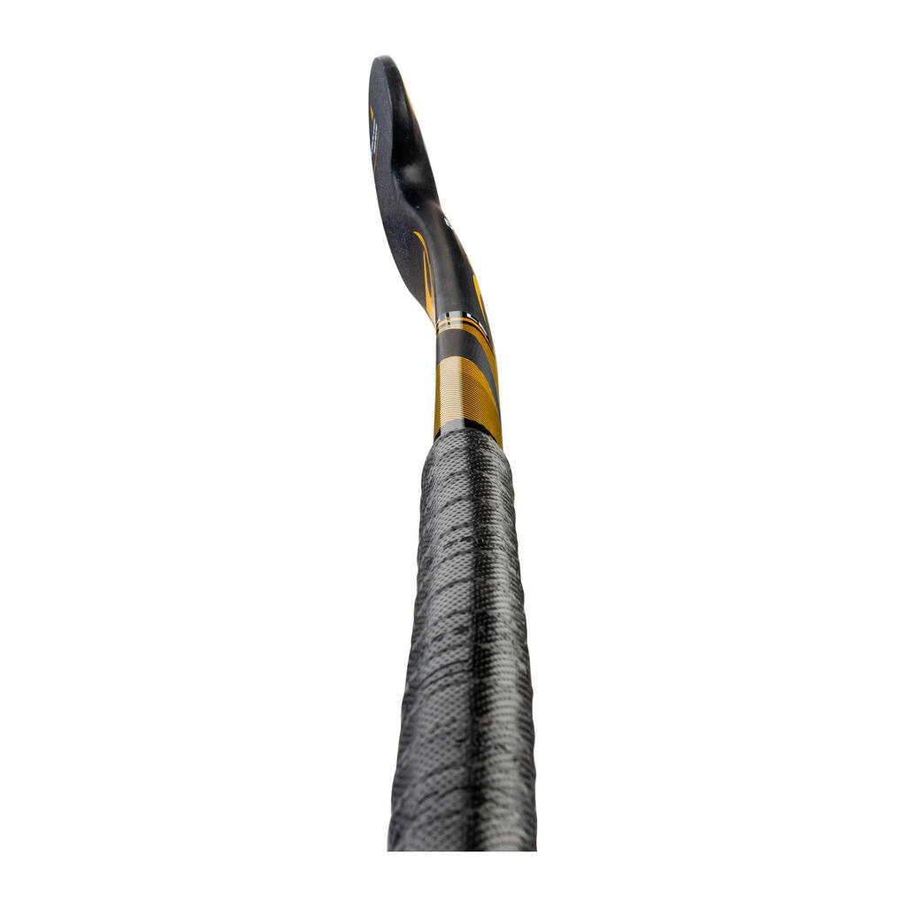 Feldhockeyschläger CarbotecC85 Low Bow 85% Carbon Erwachsene schwarz/gold