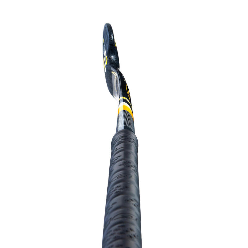 Stick de hockey ado 20% carbone midbow Fibertec C20 noir or