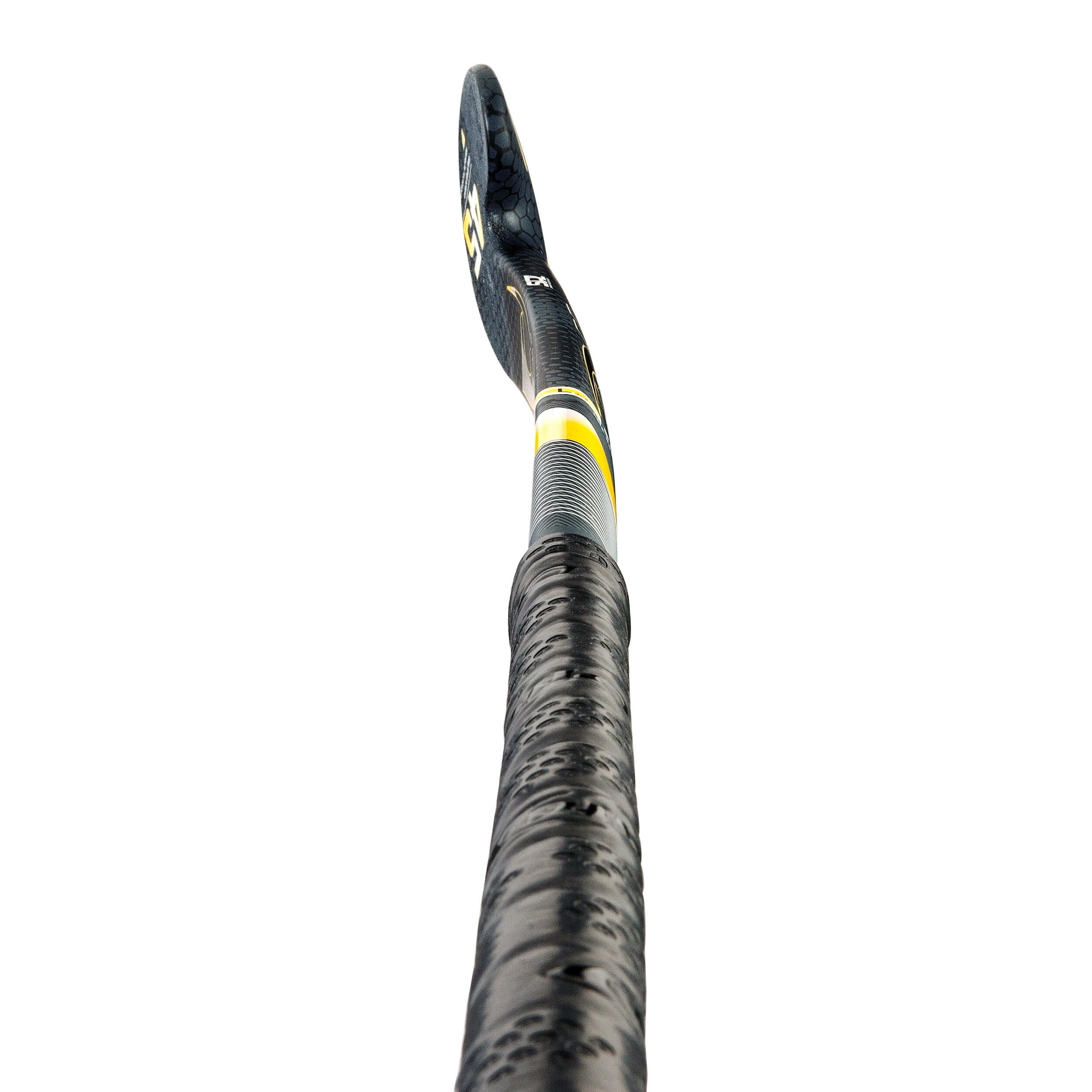 Adult Intermediate 45% Carbon Low Bow Field Hockey Stick FiberTec - Black/Gold 10/12