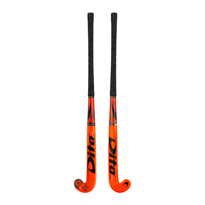 Stick de hockey sur gazon enfant bois Megatec C15 orange