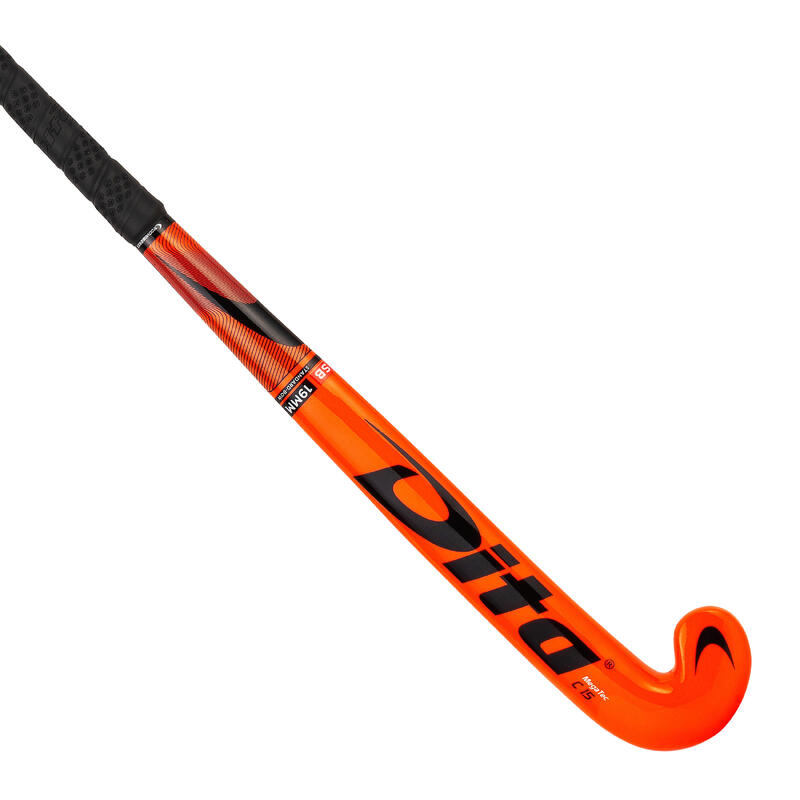 Dětská hokejka na pozemní hokej dřevěná Megatec C15 oranžová