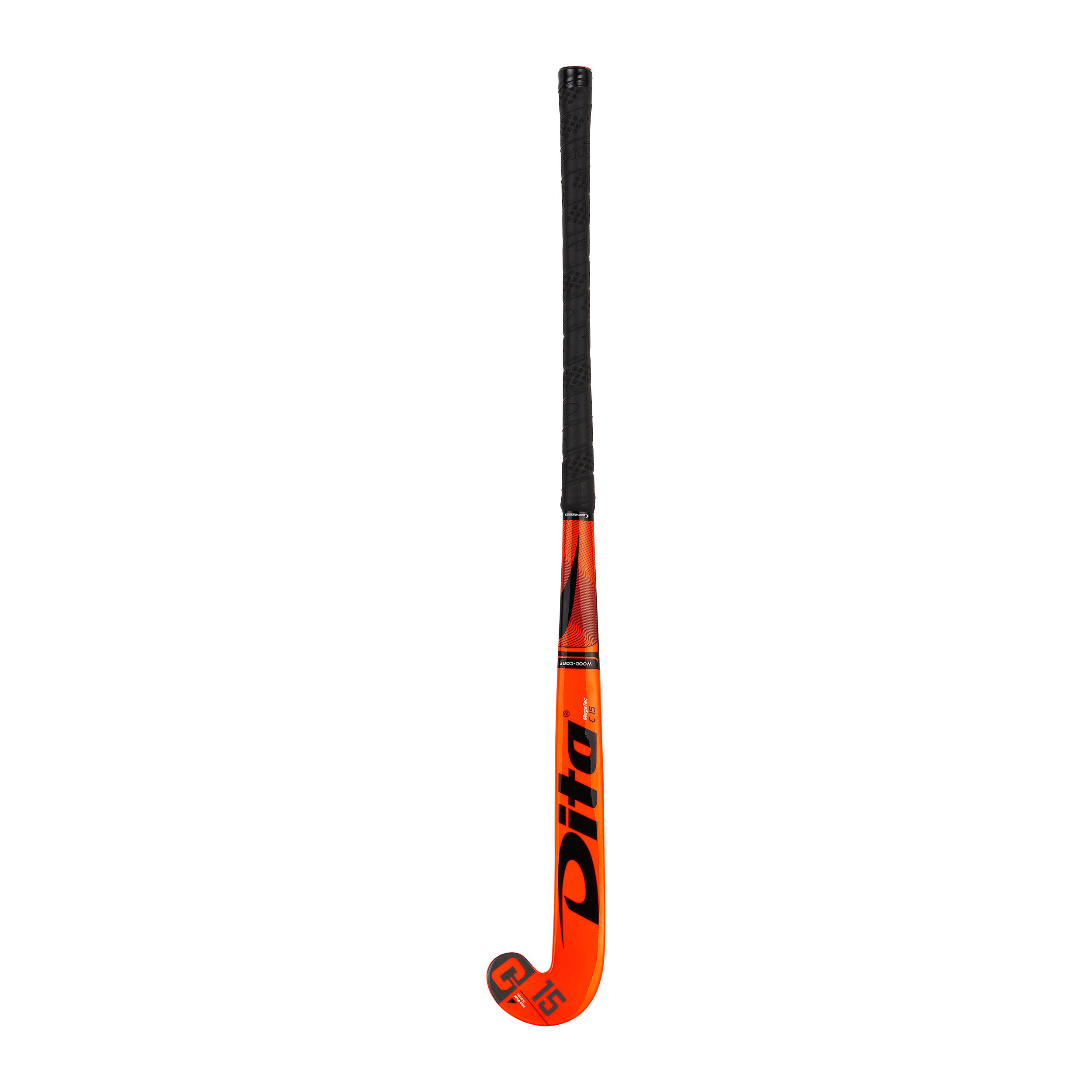 Kids' Wood Field Hockey Stick Megatec C15 - Orange 5/10