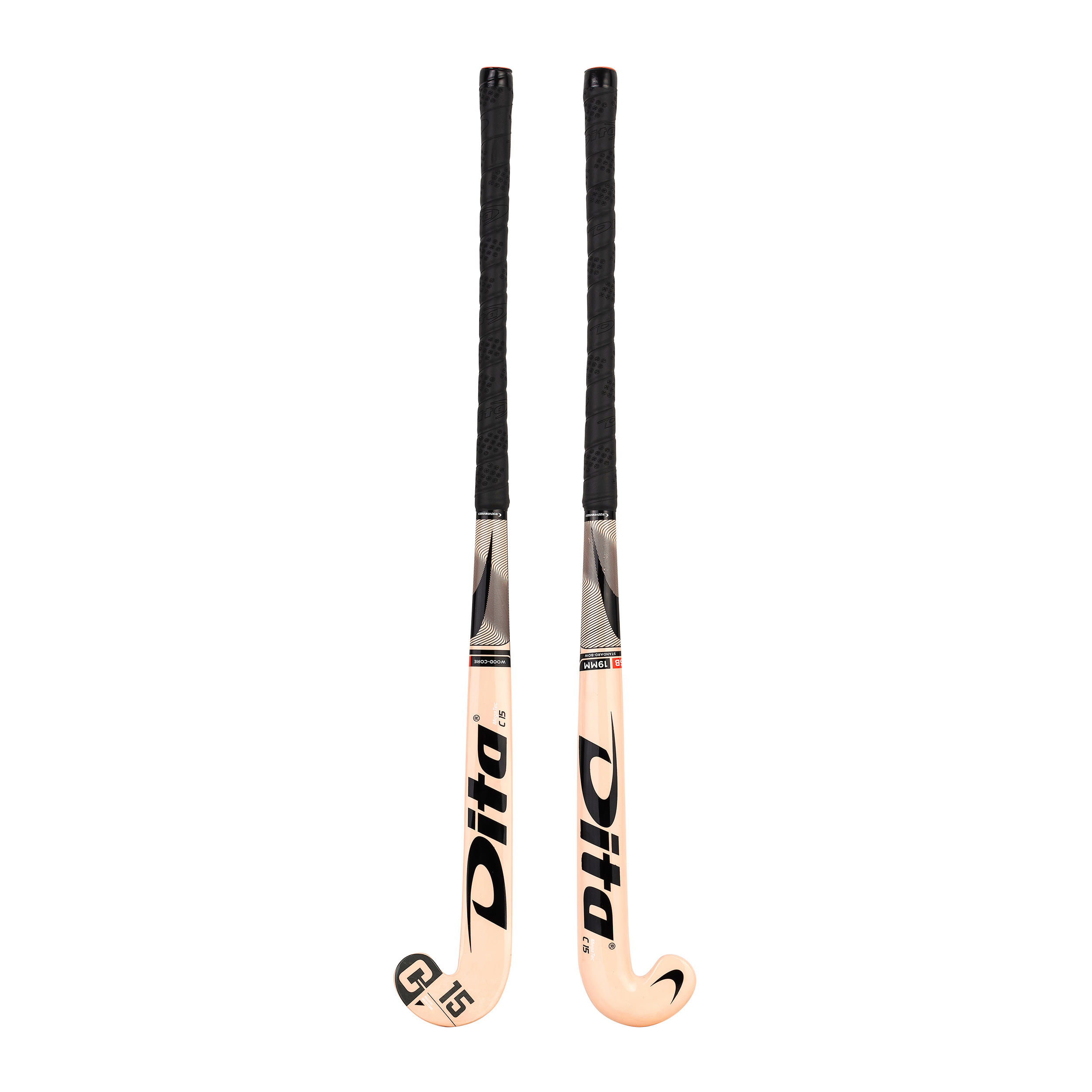Stick de hockey sur gazon enfant bois Megatec C15 rose 4/10
