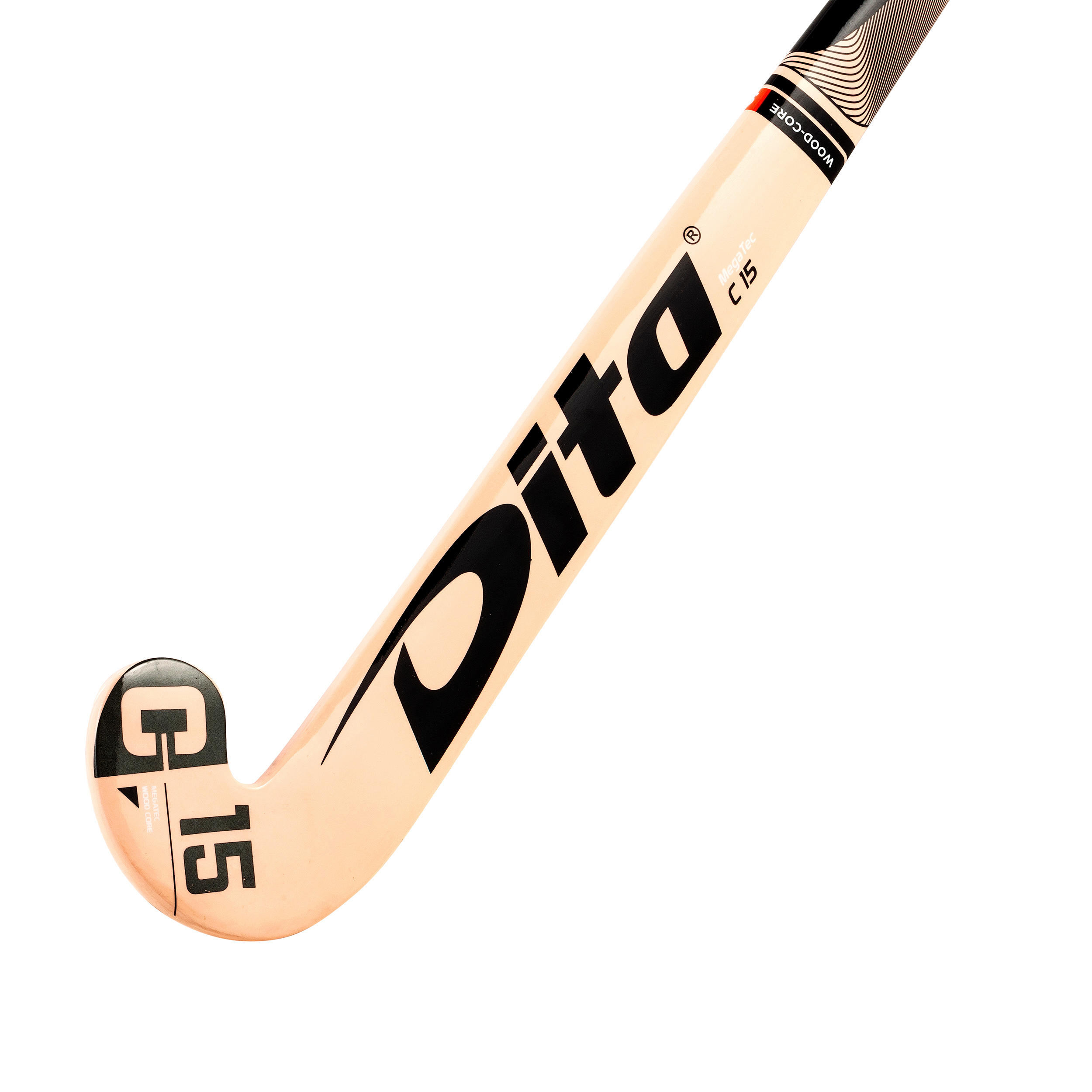 Stick de hockey sur gazon enfant bois Megatec C15 rose 3/10