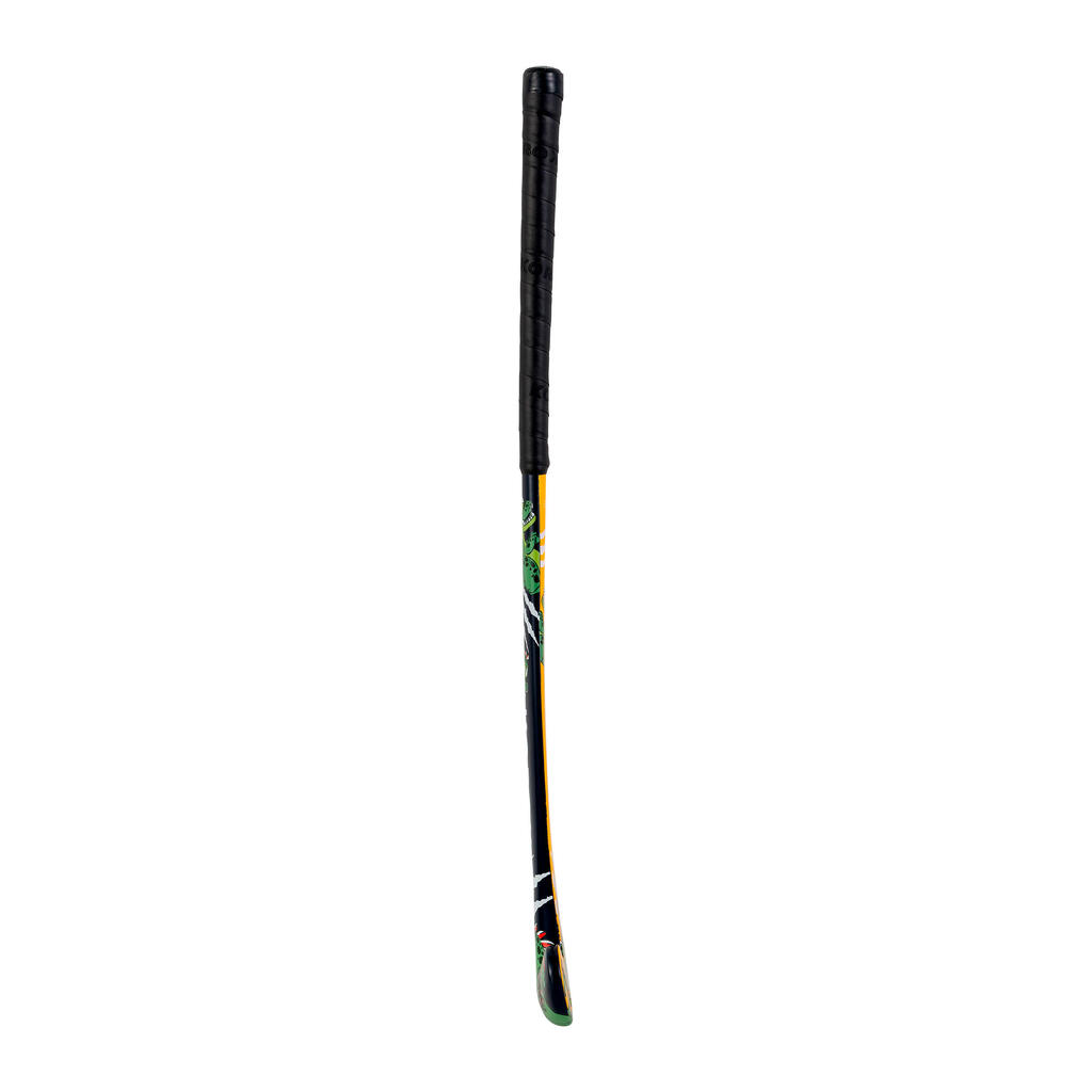 PALO DE HOCKEY CÉSPED NIÑOS FH100 MADERA NEGRO/VERDE