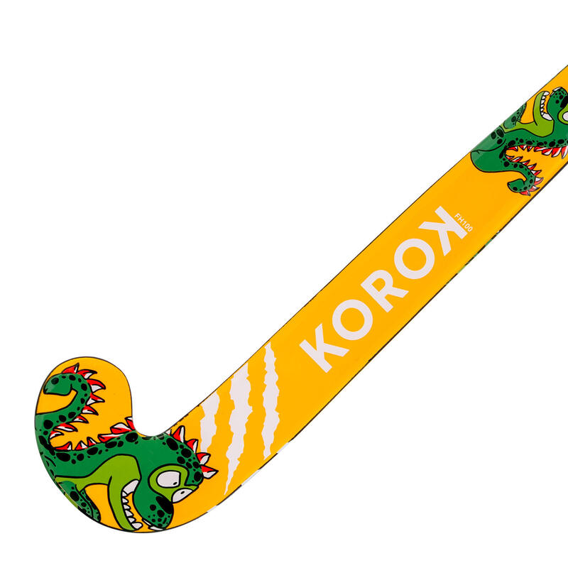 Hockeystick voor kinderen hout FH100 dino