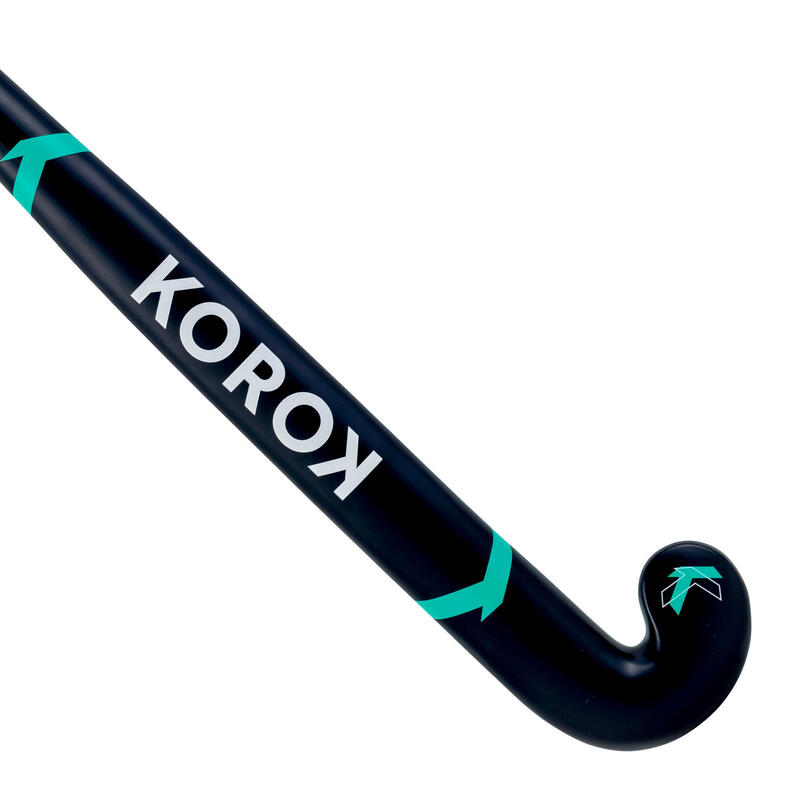 Stick de hockey adulte occasionnel bois/fibre verre FH100 bleu turquoise