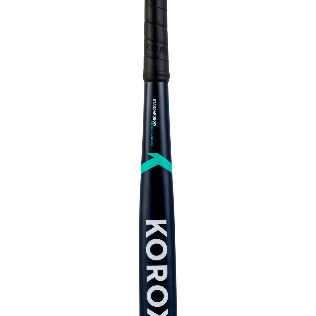 Adult Occasional Wood/Fibreglass Field Hockey Stick FH100 - Turquoise Blue