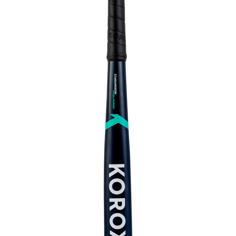 Stick de hockey adulte occasionnel bois/fibre verre FH100 bleu turquoise