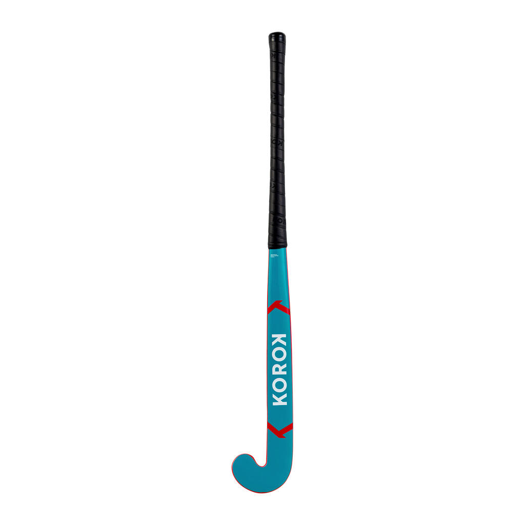 FH100 Kids' Beginner/Occasional Adult Field Hockey Wooden/FB Stick - Yellow/Blue