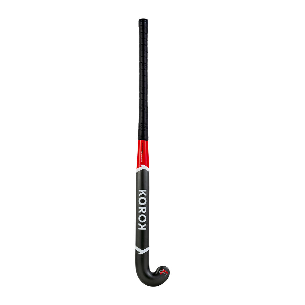 Adult Beginner Standard Bow Fibreglass Field Hockey Stick FH150 - Red