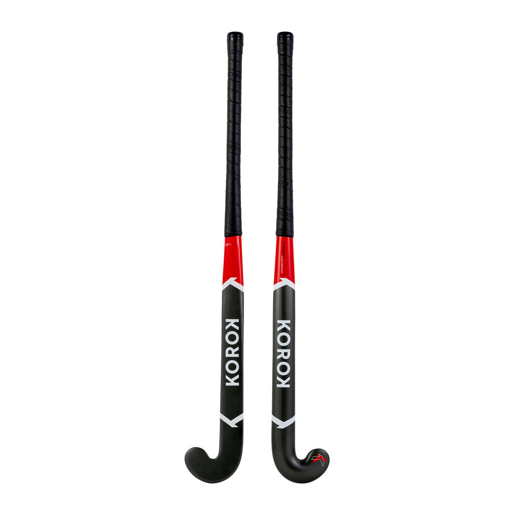 Adult Beginner Standard Bow Fibreglass Field Hockey Stick FH150 - Red