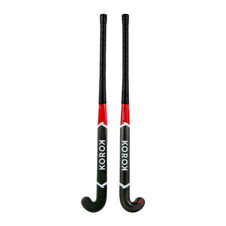 Stick Hockey Hierba Korok FH110 100% Fibra de vidrio Adulto Gris Rojo