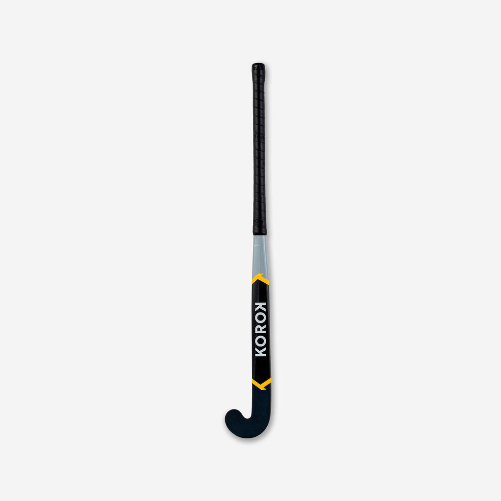 Adult Intermediate 30% Carbon Low Bow Field Hockey Stick FH530 - Grey/Yellow