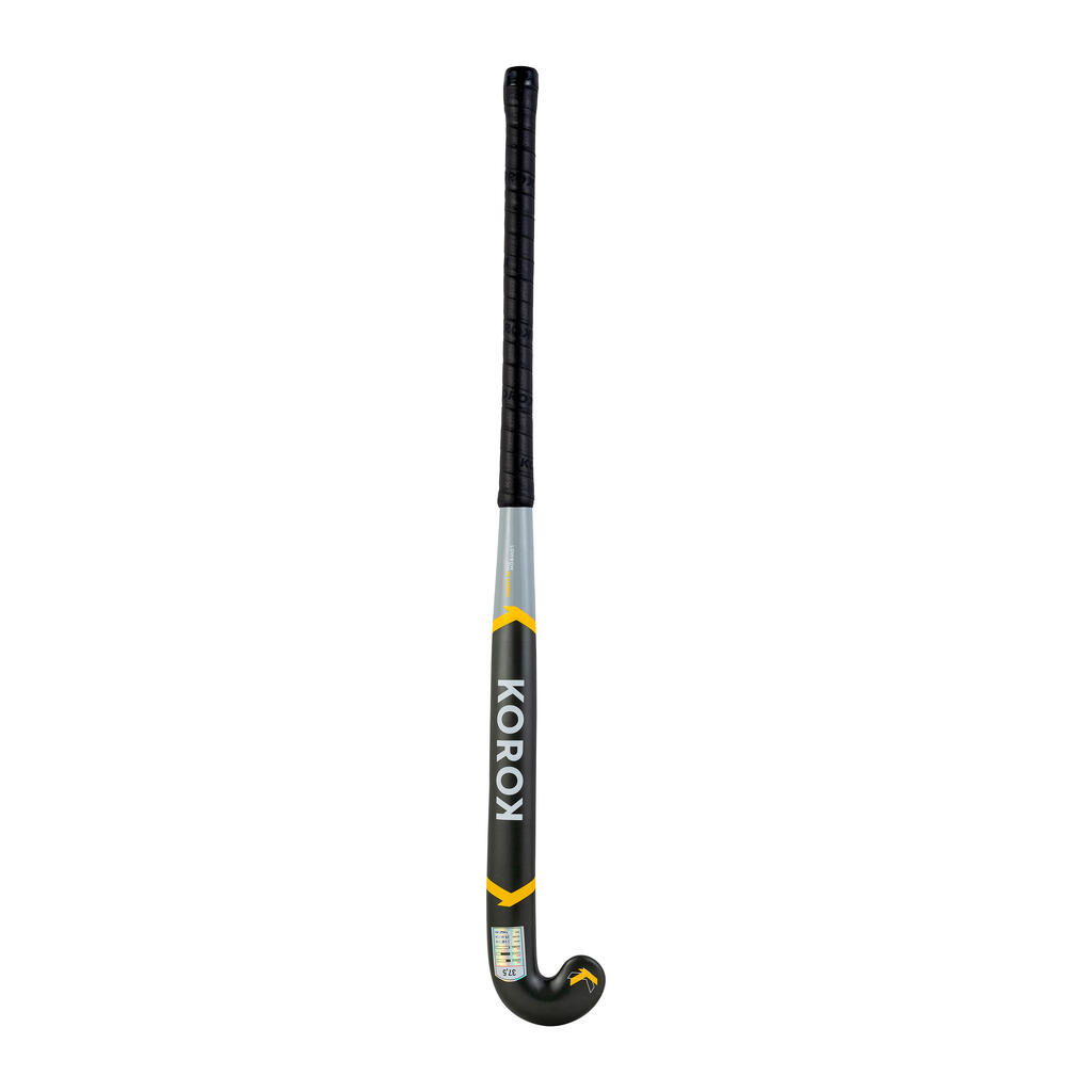 Adult Intermediate 30% Carbon Low Bow Field Hockey Stick FH530 - Grey/Yellow