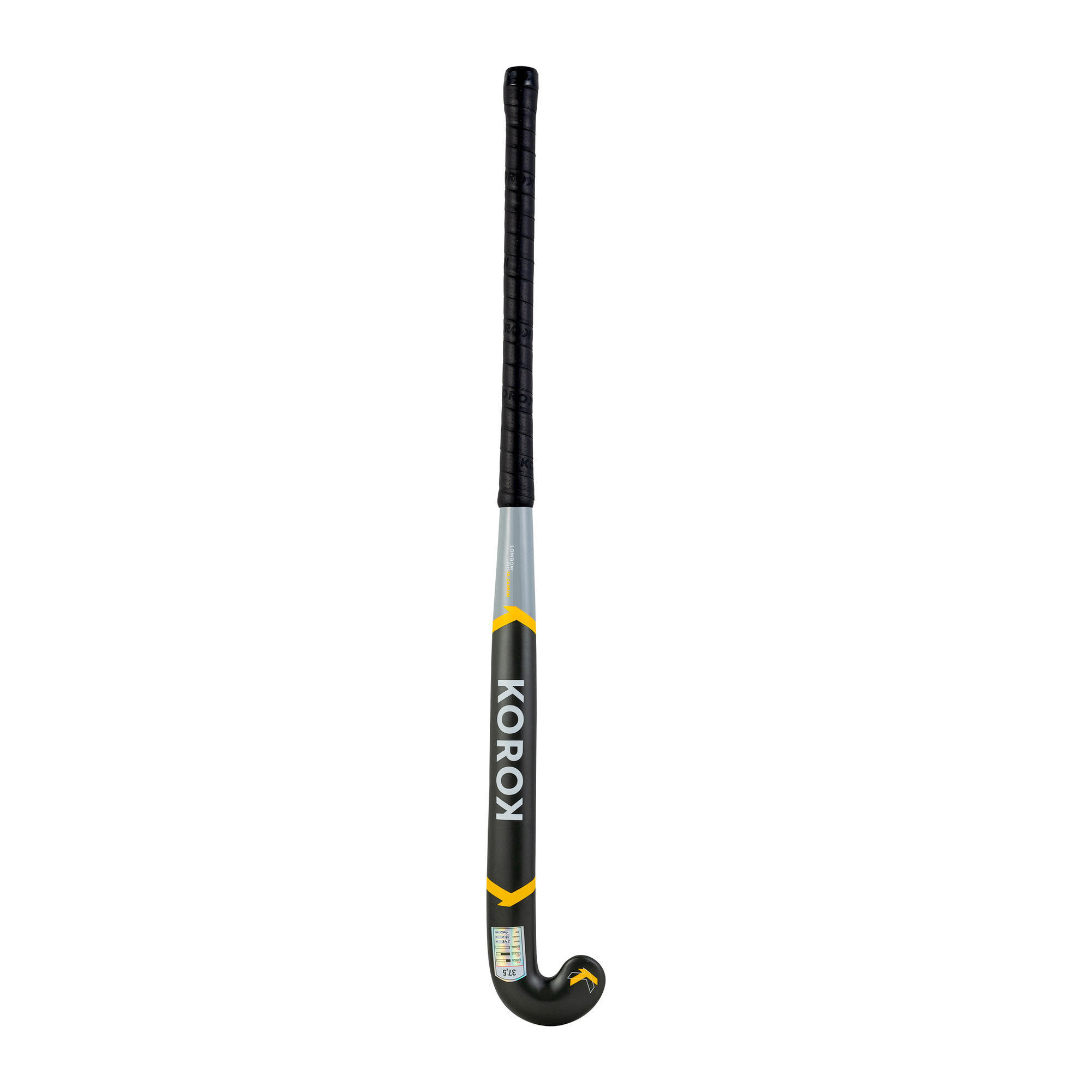 Bastone da hockey per adulti confermato a prua bassa 30% carbonio FH530 grigio giallo